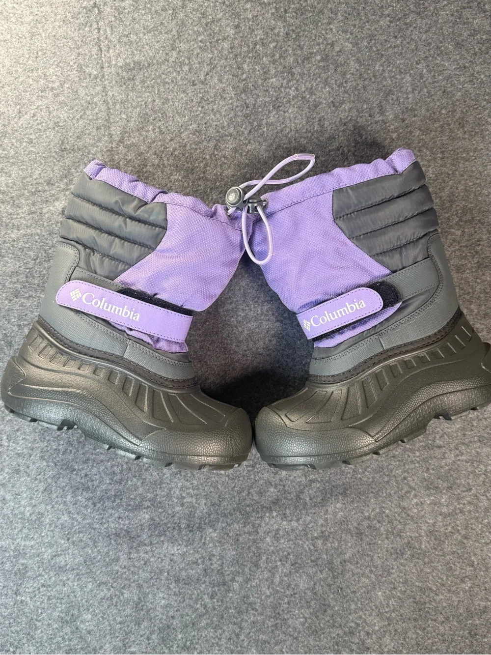 Columbia Kids 400g Insulated Winter Snow Boots Purple Black Size 13 Waterproof